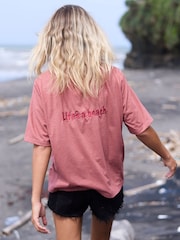 Religion Orange Boxy T-Shirt In Overdyed Lime With No Sun No Fun Embroidery - Image 2 of 8