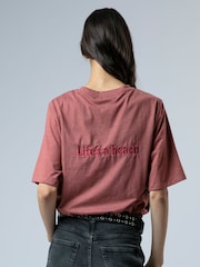 Religion Orange Boxy T-Shirt In Overdyed Lime With No Sun No Fun Embroidery - Image 4 of 8