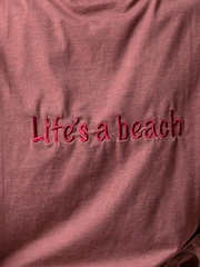 Religion Orange Boxy T-Shirt In Overdyed Lime With No Sun No Fun Embroidery - Image 8 of 8