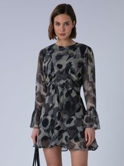 Religion Animal Corinne Cute Mini Dress With Flute Sleeve In Soft Floral Print - Image 5 of 8