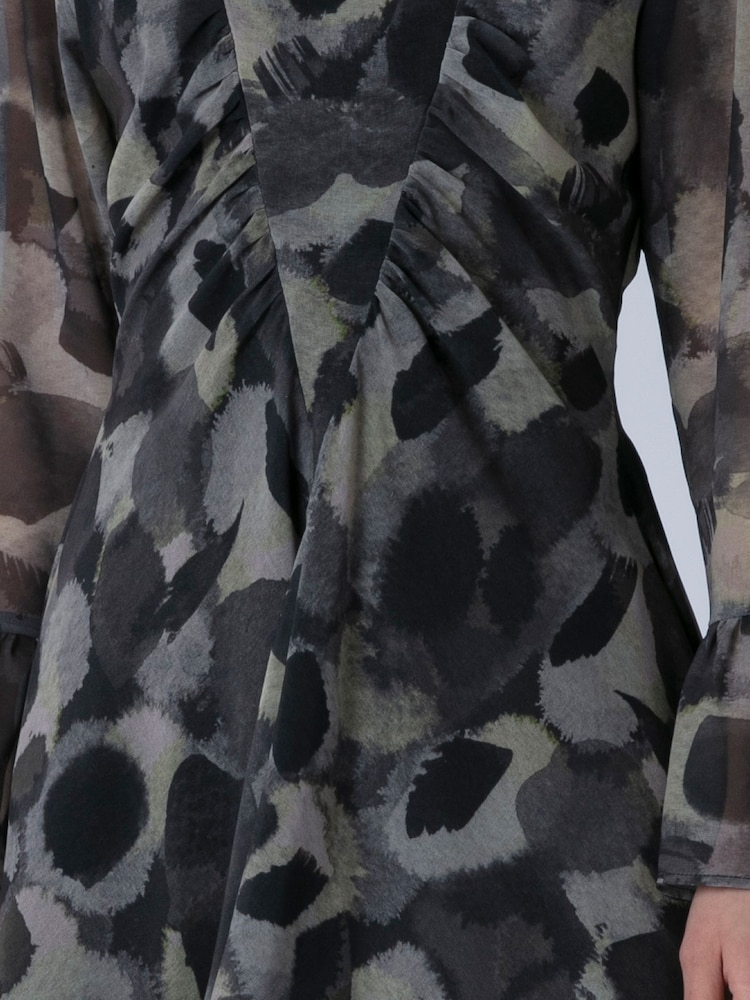 Religion Animal Corinne Cute Mini Dress With Flute Sleeve In Soft Floral Print - Image 8 of 8