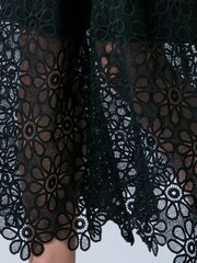 Religion Black Ellie Full Maxi Occasion Skirt In Intricate Lace With Pockets - Image 7 of 7