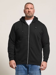 BadRhino Big & Tall Black Zip Thru Hoodie - Image 1 of 6