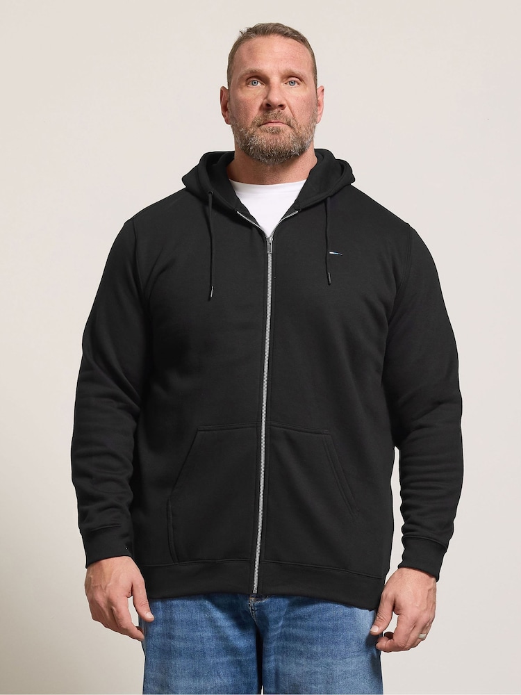 BadRhino Big & Tall Black Zip Thru Hoodie - Image 1 of 6