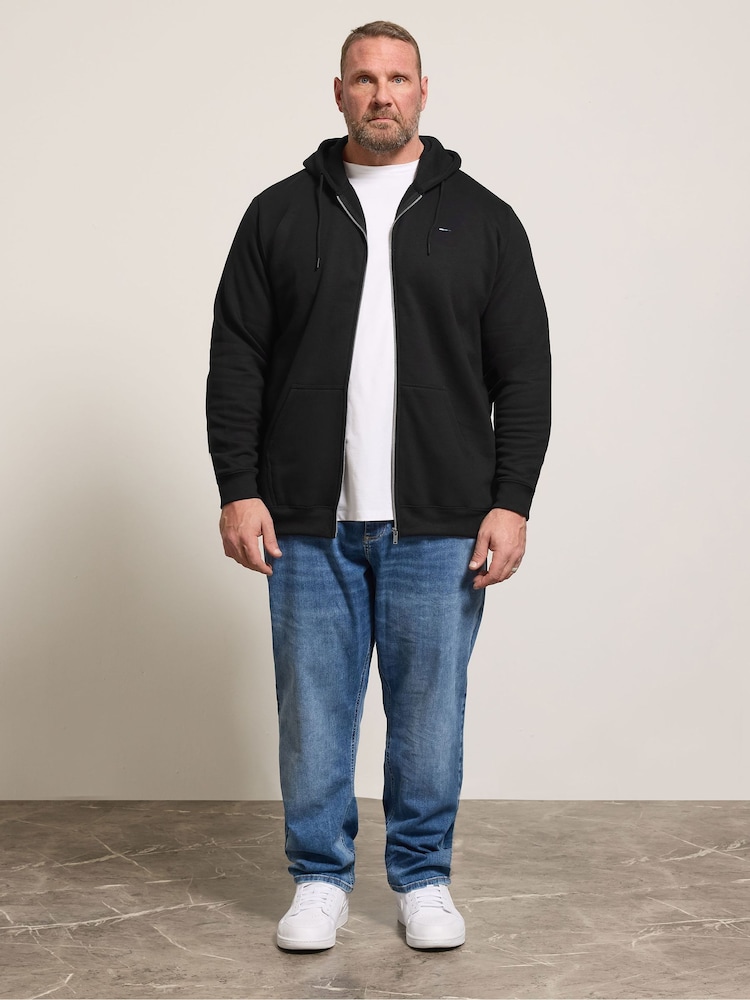 BadRhino Big & Tall Black Zip Thru Hoodie - Image 2 of 6