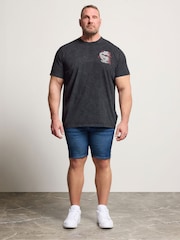 BadRhino Big & Tall Acid Wash Dragon Print T-Shirt - صورة 2 من 7