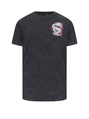 BadRhino Big & Tall Acid Wash Dragon Print T-Shirt - صورة 6 من 7