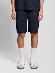 Lyle & Scott Blue Linen Blend Shorts - Image 1 of 7