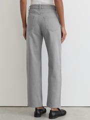 Reiss Grey Selin Mid-Rise Straight-Leg Jeans - Image 5 of 6