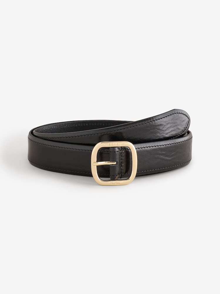 Weekend MaxMara Black Aereo Leather Belt - Image 1 of 3