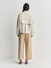 Weekend MaxMara Natural Boero Crop Trench Coat - Image 4 of 5