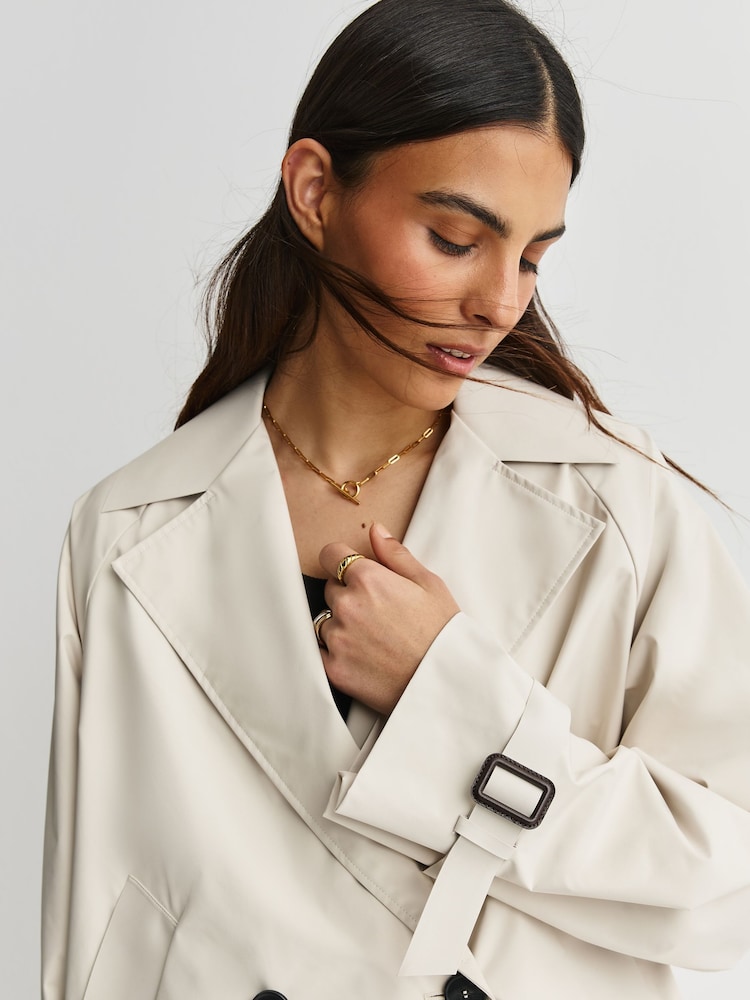 Weekend MaxMara Natural Boero Crop Trench Coat - Image 5 of 5 Weekend MaxMara Natural Boero Crop Trench Coat - Image 5 of 5