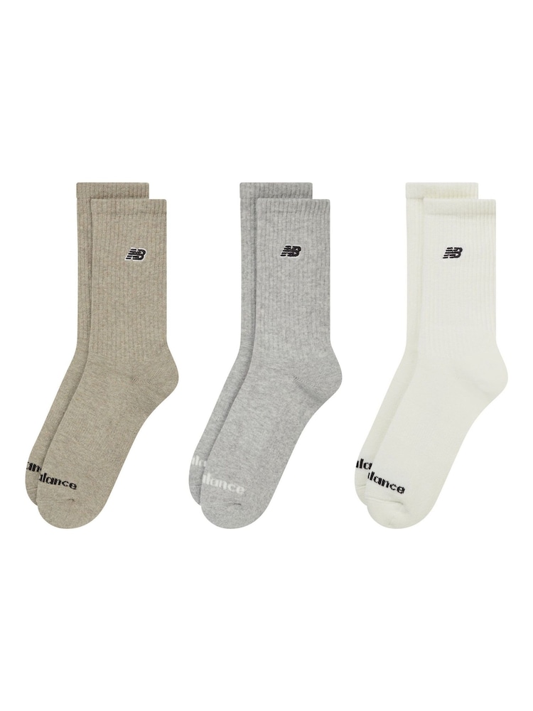 New Balance Neutral Unisex Active Crew  3 Pack Socks - Image 2 of 3