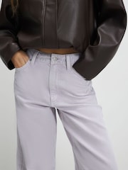 River Island Purple High Waisted Relaxed Straight Denim Jeans - Image 3 of 4