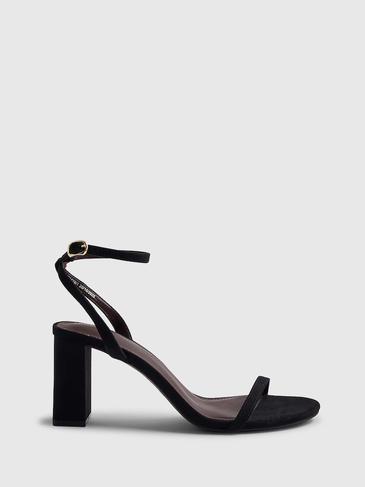 River Island Black Regular Fit Block Heel Occasion Barely Sandals - Image 2 of 6