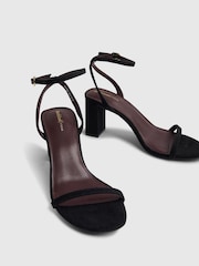 River Island Black Regular Fit Block Heel Occasion Barely Sandals - Image 5 of 6