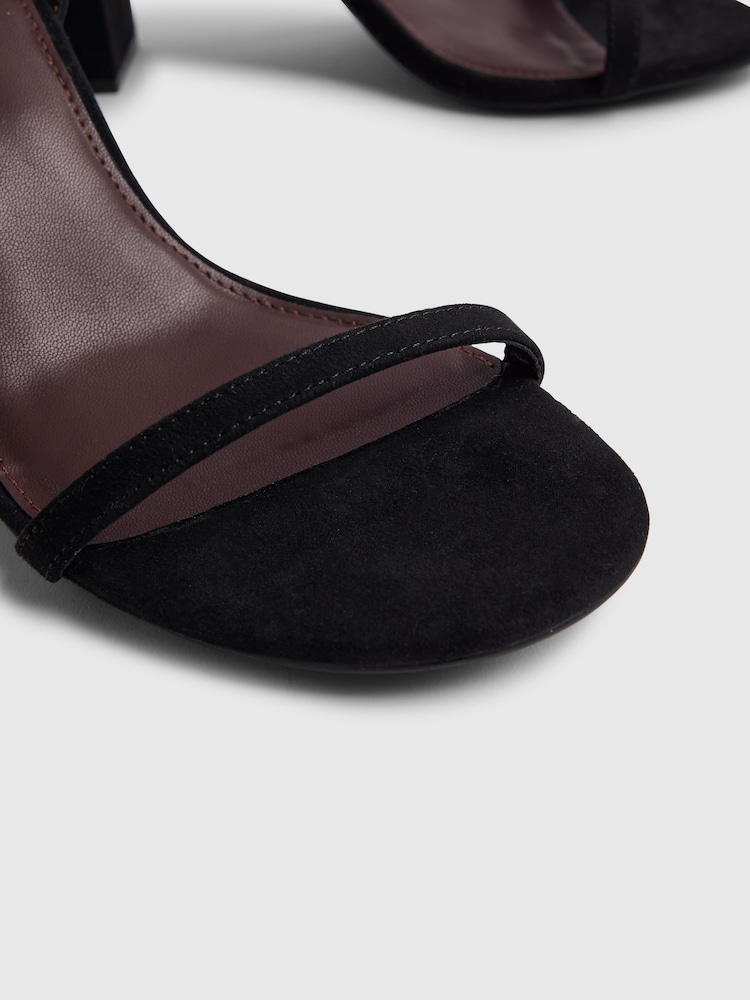 River Island Black Regular Fit Block Heel Occasion Barely Sandals - Image 6 of 6