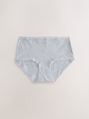 Black & White Spot Midi Cotton and Lace Knickers 4 Pack - Image 5 of 7