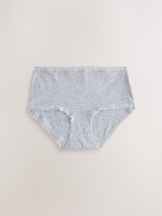 Black & White Spot Midi Cotton and Lace Knickers 4 Pack - Image 9 of 11