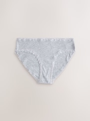 Black & White Spot High Leg Cotton and Lace Knickers 4 Pack - Image 2 of 7