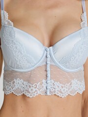 Hunkemöller Blue Laila Padded Underwired Longline Bra - Image 2 of 5