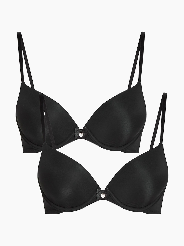 Hunkemöller Black Padded Underwired Bras 2 Pack - Image 1 of 5