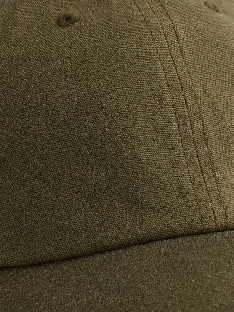 Gap Olive Green Waxed Canvas Baseball Hat - Image 2 of 2 Gap Olive Green Waxed Canvas Baseball Hat - Image 2 of 2