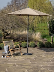 Pacific Taupe Riva Round Garden Parasol - Image 1 of 6