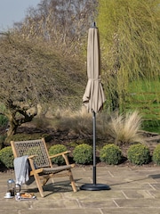 Pacific Taupe Riva Round Garden Parasol - Image 3 of 6