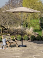 Pacific Taupe Riva Round Garden Parasol - Image 1 of 6