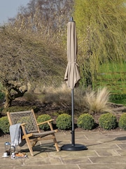 Pacific Taupe Riva Round Garden Parasol - Image 4 of 6