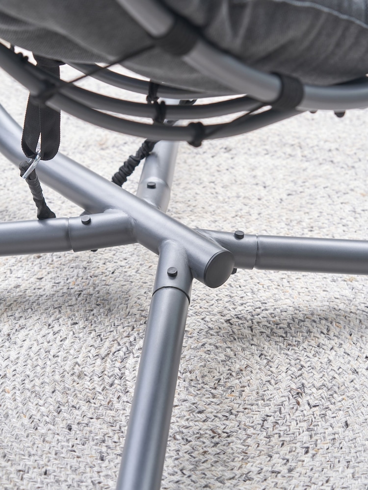 Pacific Anthracite Lyon Outdoor Hanging Single Chair - Image 2 of 6 Pacific Anthracite Lyon Outdoor Hanging Single Chair - Image 2 of 6