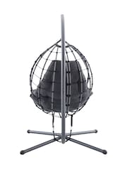 Pacific Anthracite Lyon Outdoor Hanging Single Chair - Image 5 of 6