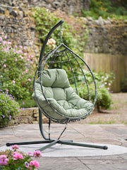 Pacific Moss Green Lyon Outdoor Hanging Single Chair - Image 1 of 6