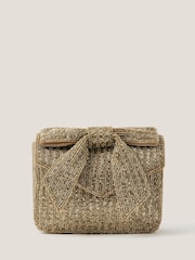 Monsoon Gold Bella Beaded Bow Bag - Image 1 of 3
