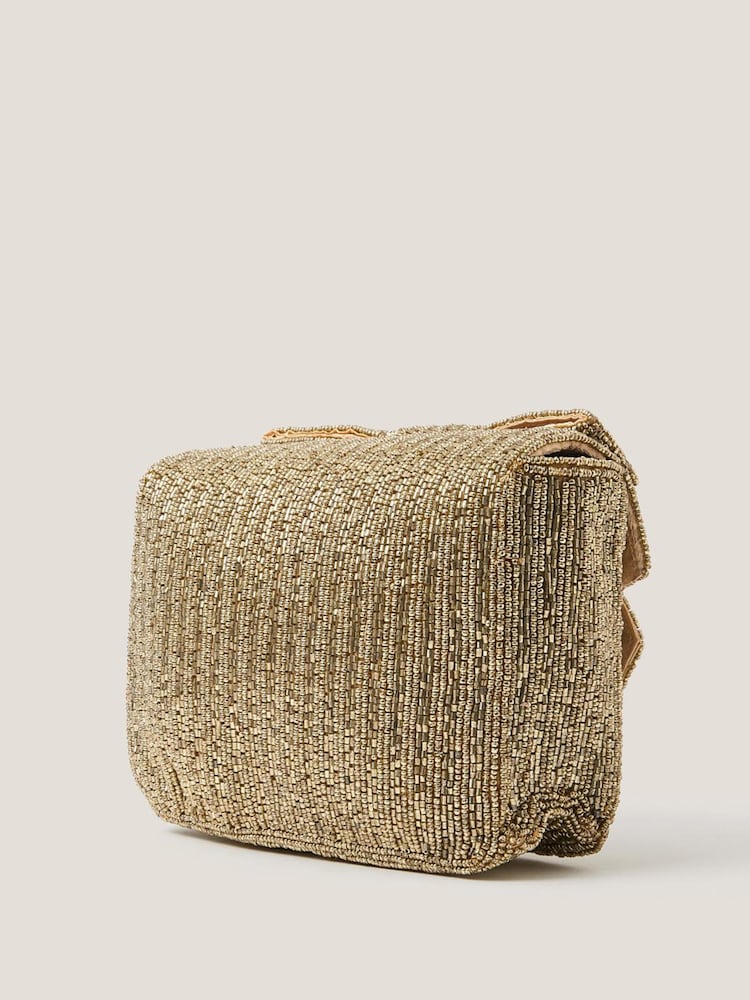 Monsoon Gold Bella Beaded Bow Bag - Image 2 of 3