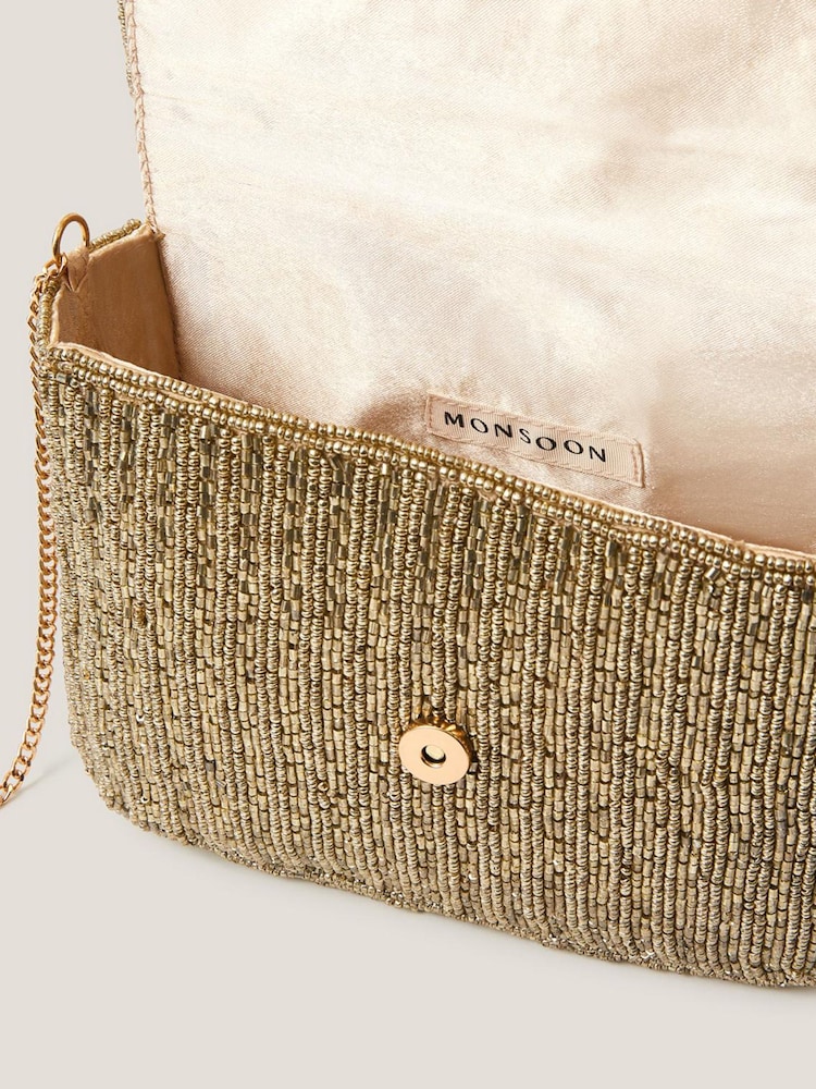 Monsoon Gold Bella Beaded Bow Bag - Image 3 of 3