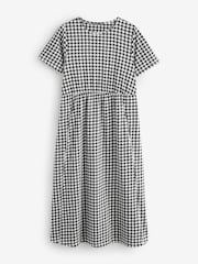 Threadbare Black 2 Pack Jersey Midi Smock Dress with Pockets - Image 4 of 5