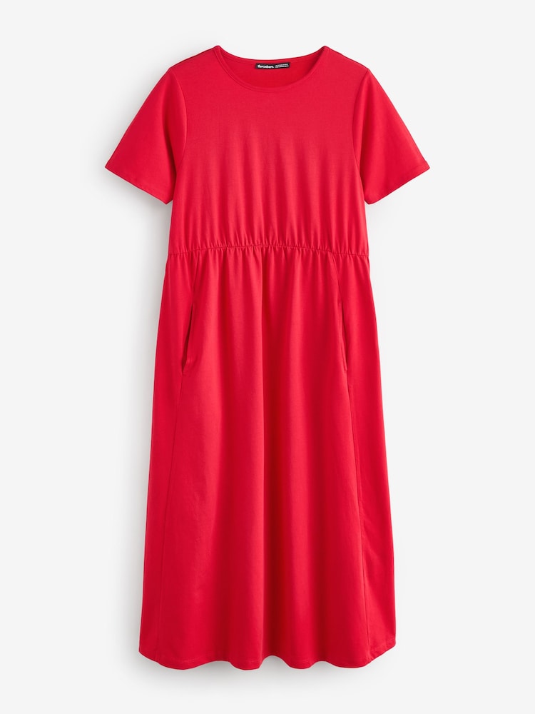 Threadbare Black 2 Pack Jersey Midi Smock Dress with Pockets - Image 5 of 5