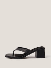 Monsoon Black Tilly Toe Thong Mules - Image 1 of 3