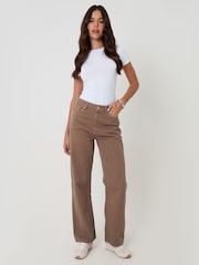 kayumanggi - Threadbare Straight Leg Jeans - Larawan 1 ng 5