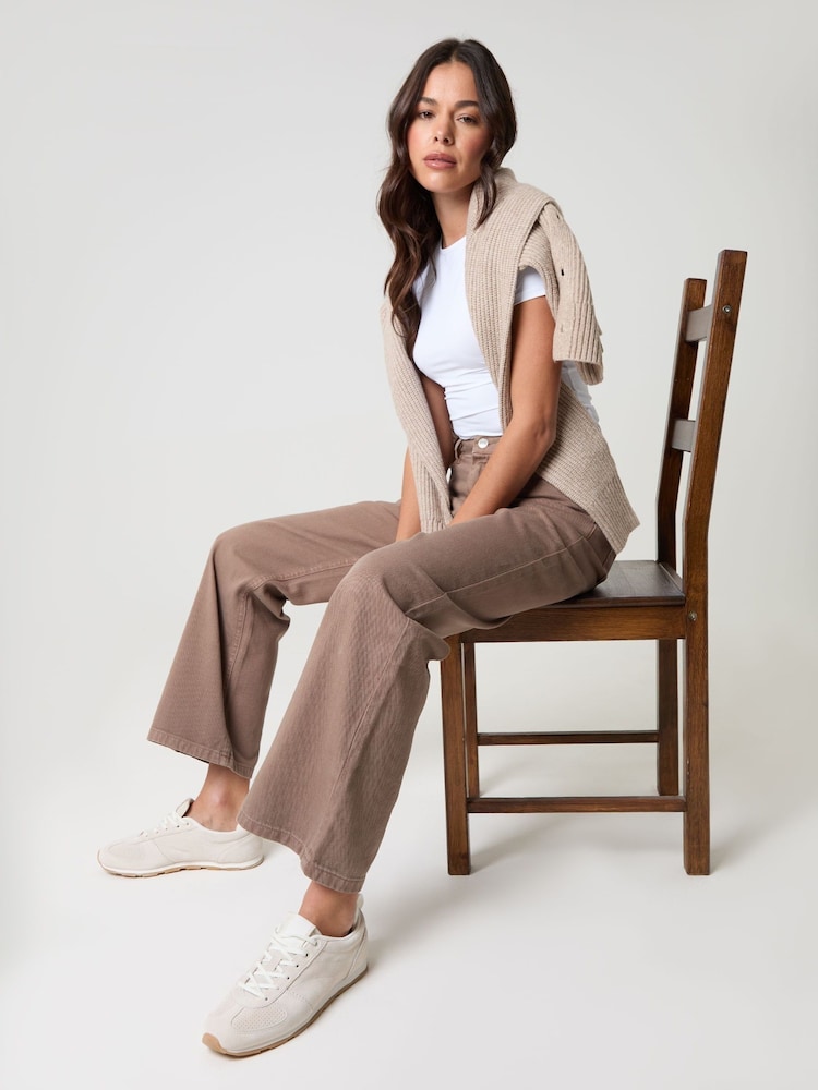 kayumanggi - Threadbare Straight Leg Jeans - Larawan 5 ng 5