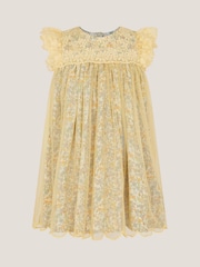Monsoon Baby Darcie Ditsy Floral Mesh Dress - Imaginea 1 din 3