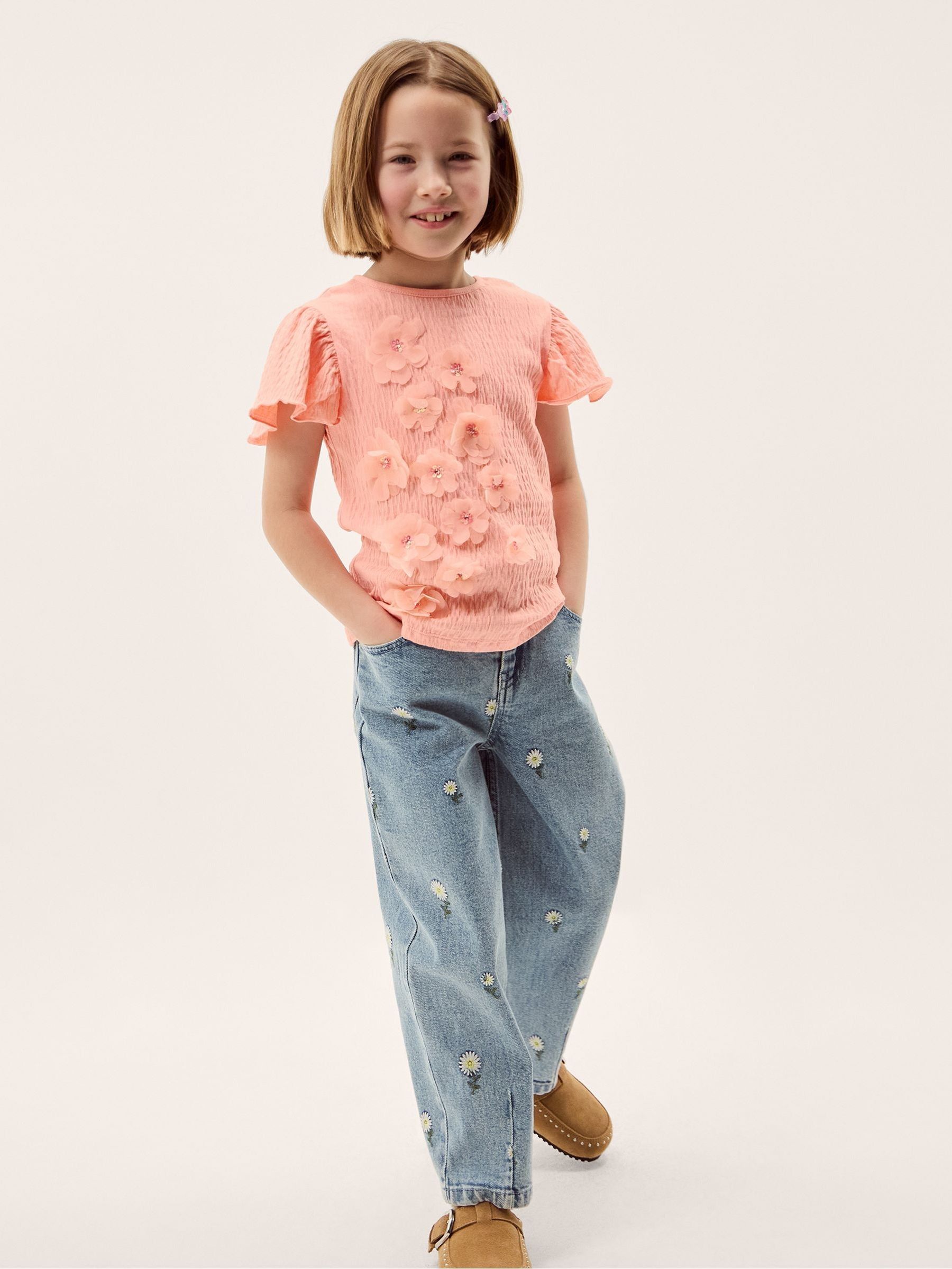 Buy Monsoon Pink Embellished Floral Appliqué Top from Next South