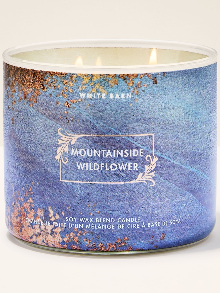 Bath & Body Works Mountainside Wildflower 3 Wick Candle 411g - Image 1 of 3