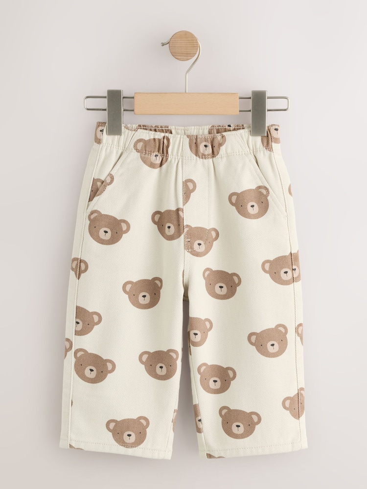 Brown Pull On Wide Leg Trousers 2 Pack (3mths-7yrs) - Image 2 of 6