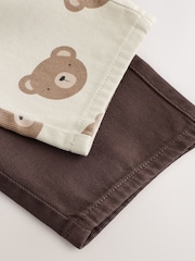 Brown Pull On Wide Leg Trousers 2 Pack (3mths-7yrs) - Image 6 of 6