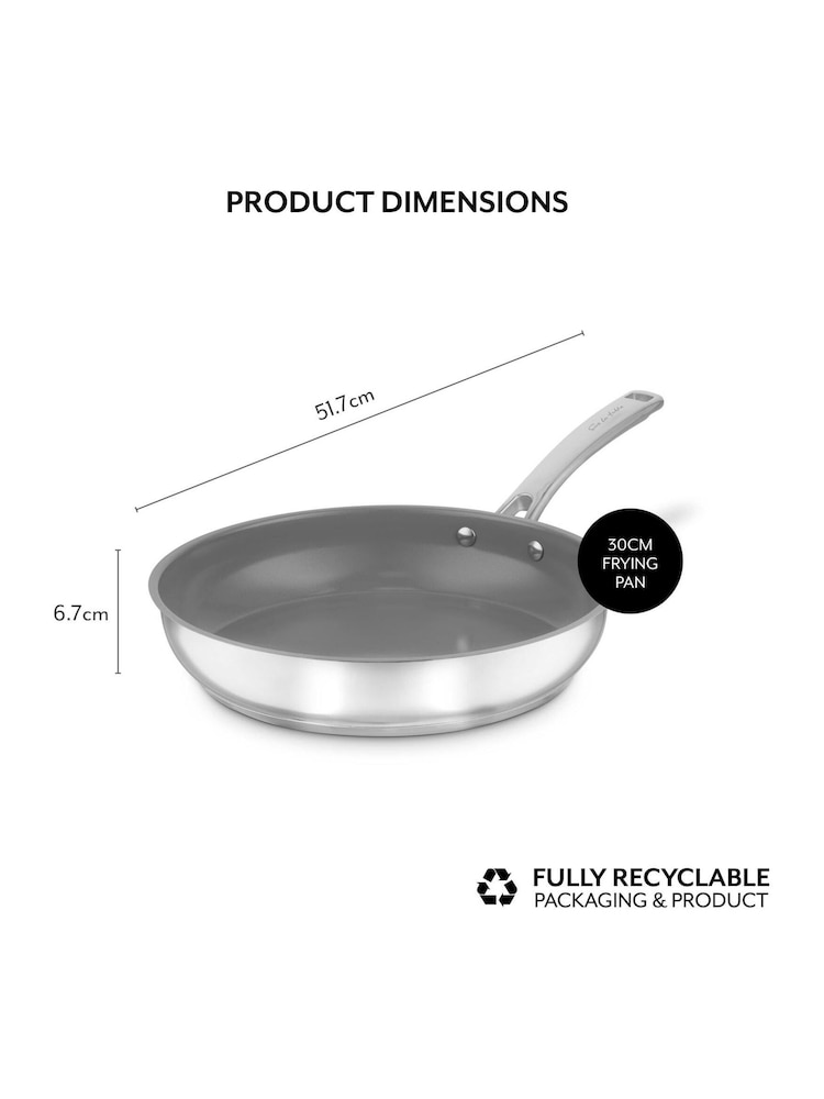 Sur La Table Stainless Steel Non-Stick Frying Pan 30cm - Image 2 of 5