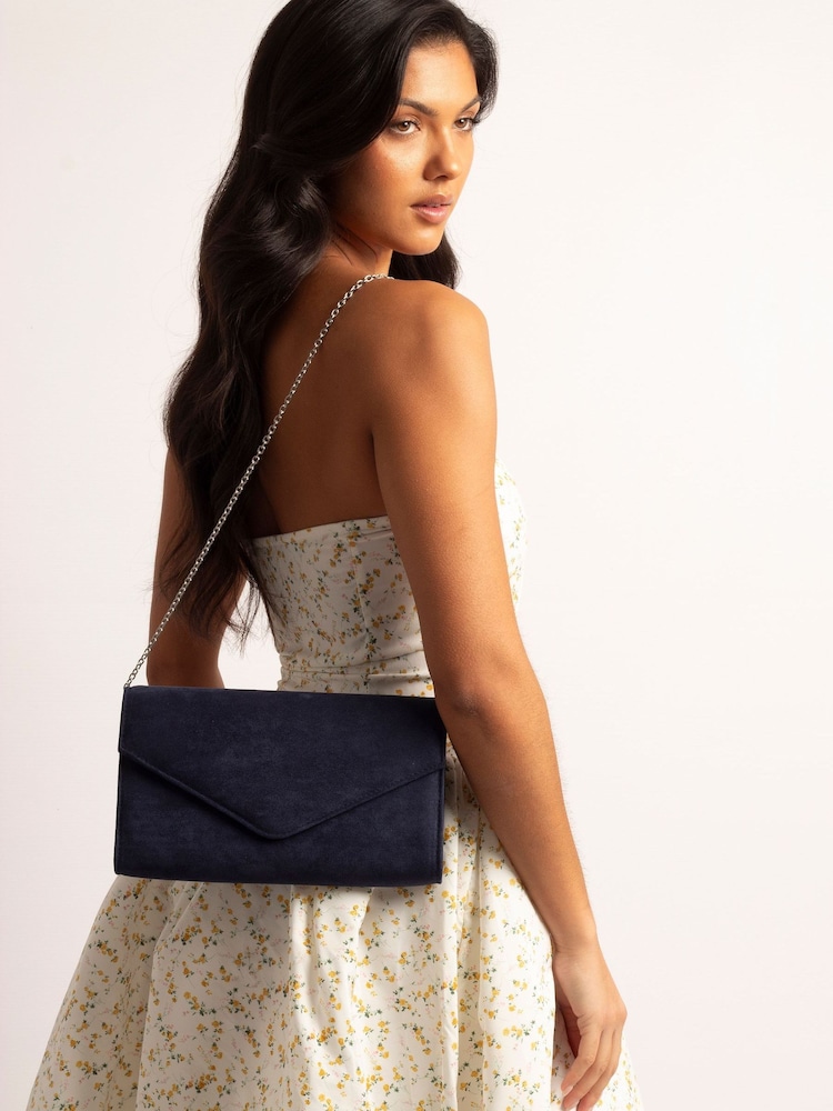 Lunar Blue Phillipa/Pia Fuchsia Clutch with Detachable Strap - Image 1 of 5