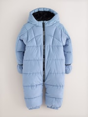 modra - Baker by Ted Baker Shower Resistant Padded Snowsuit - Slika 1 iz 6